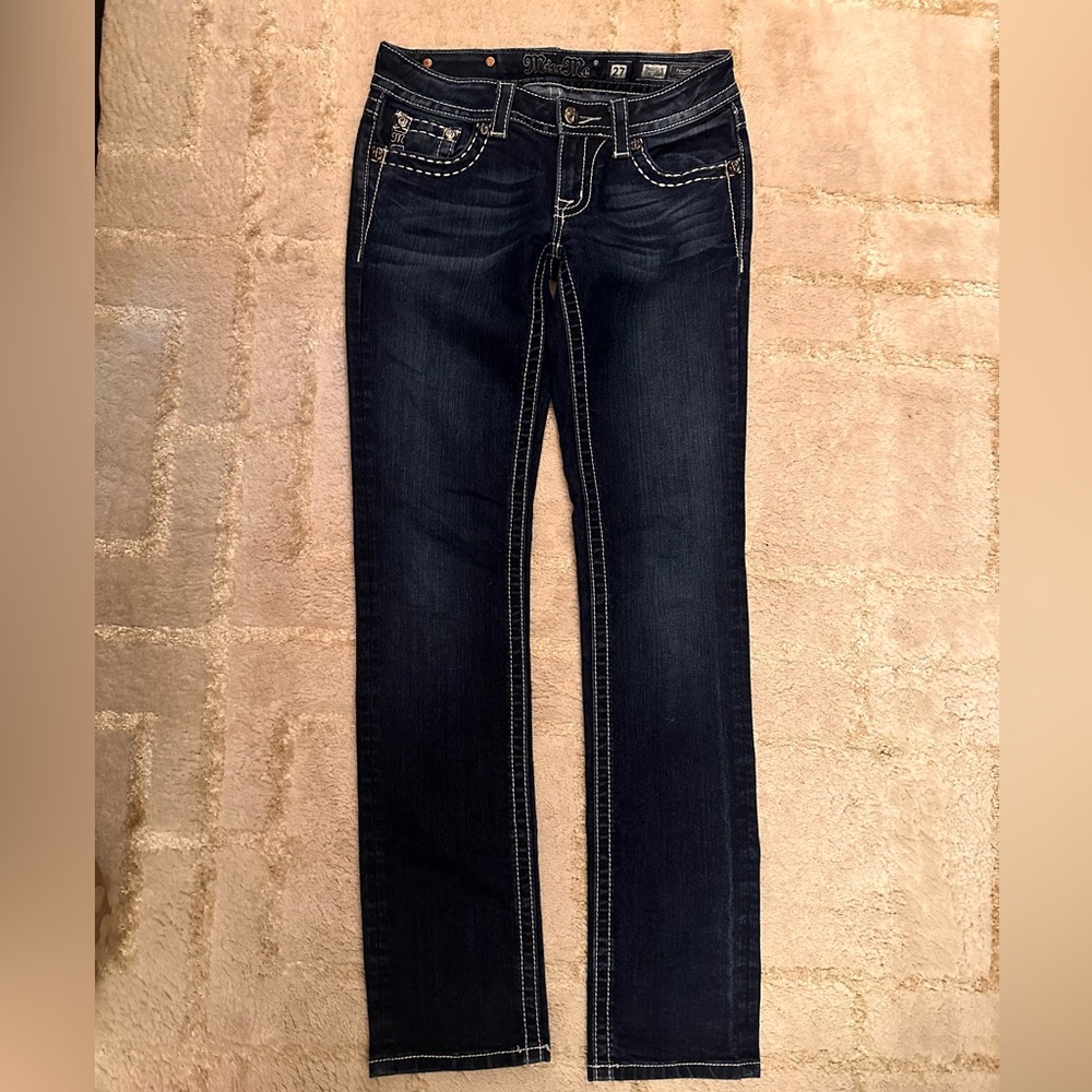 Miss Me brand embellished straight leg jeans - size 27 - NWOT!